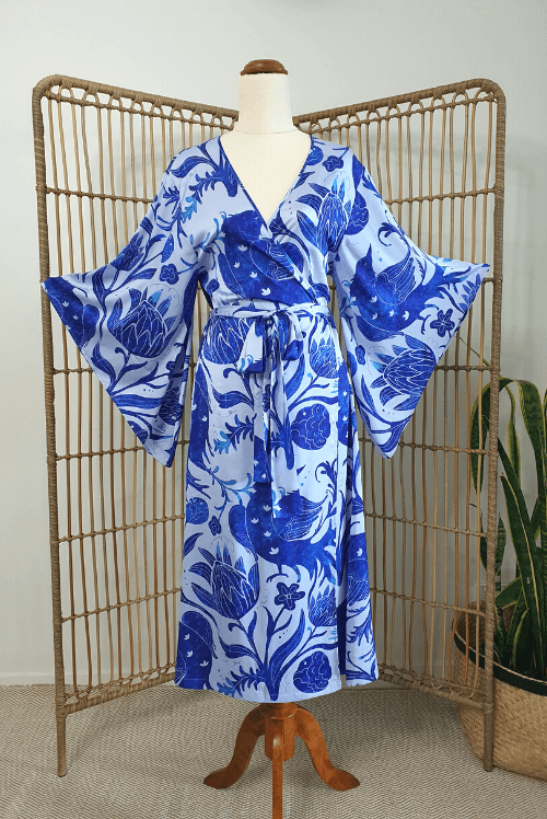 Blue Bird Midi Robe