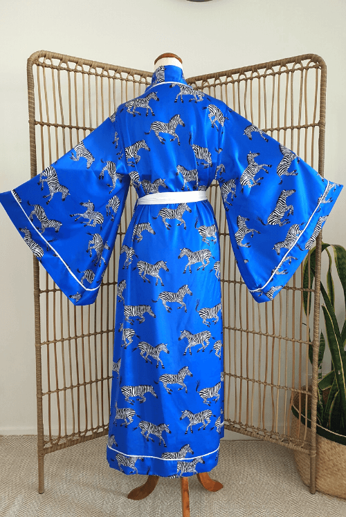 Blue Zebra Maxi Robe [Limited Edition]