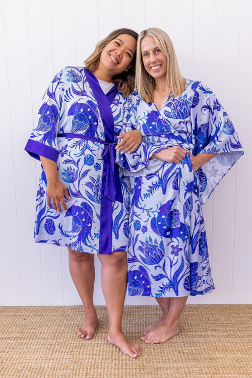 Short Blue Robe Blue Bird Short Robe – Robe Therapy
