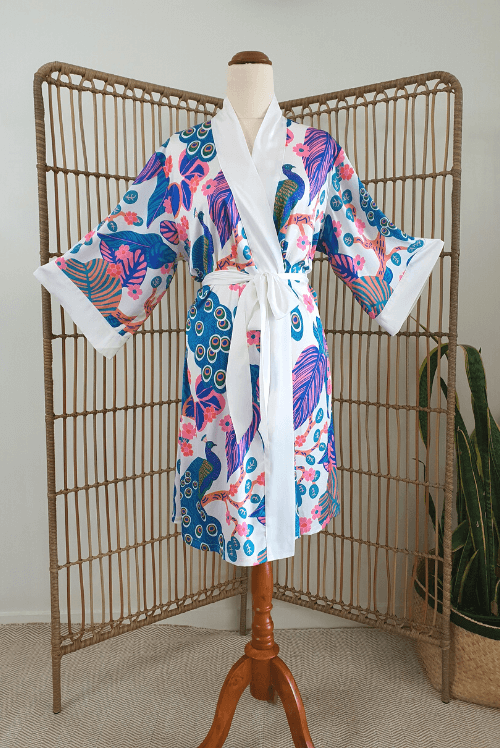 Short sales floral robe