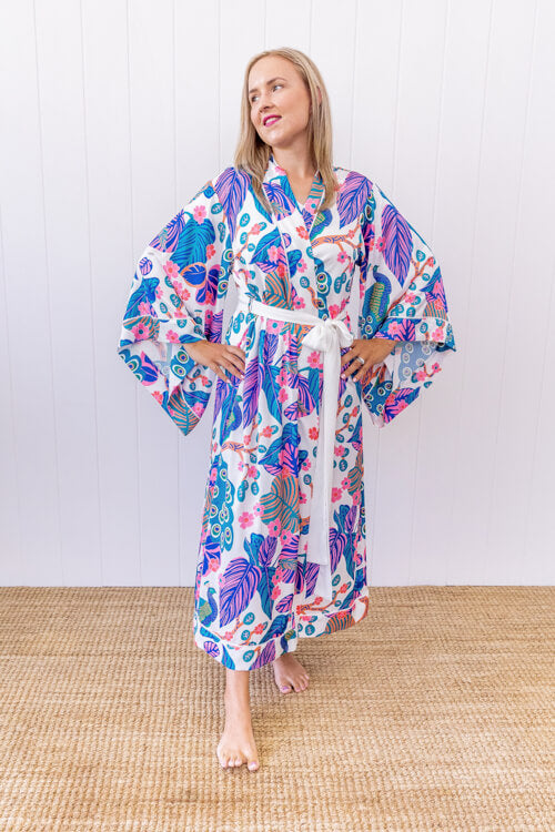 Green Peacock Maxi Robe – Robe Therapy